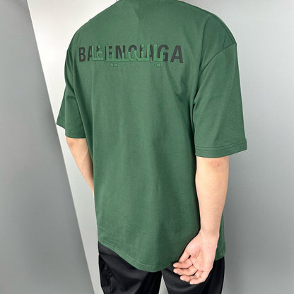 T-shirt Balenciaga à logo déformé (vert)