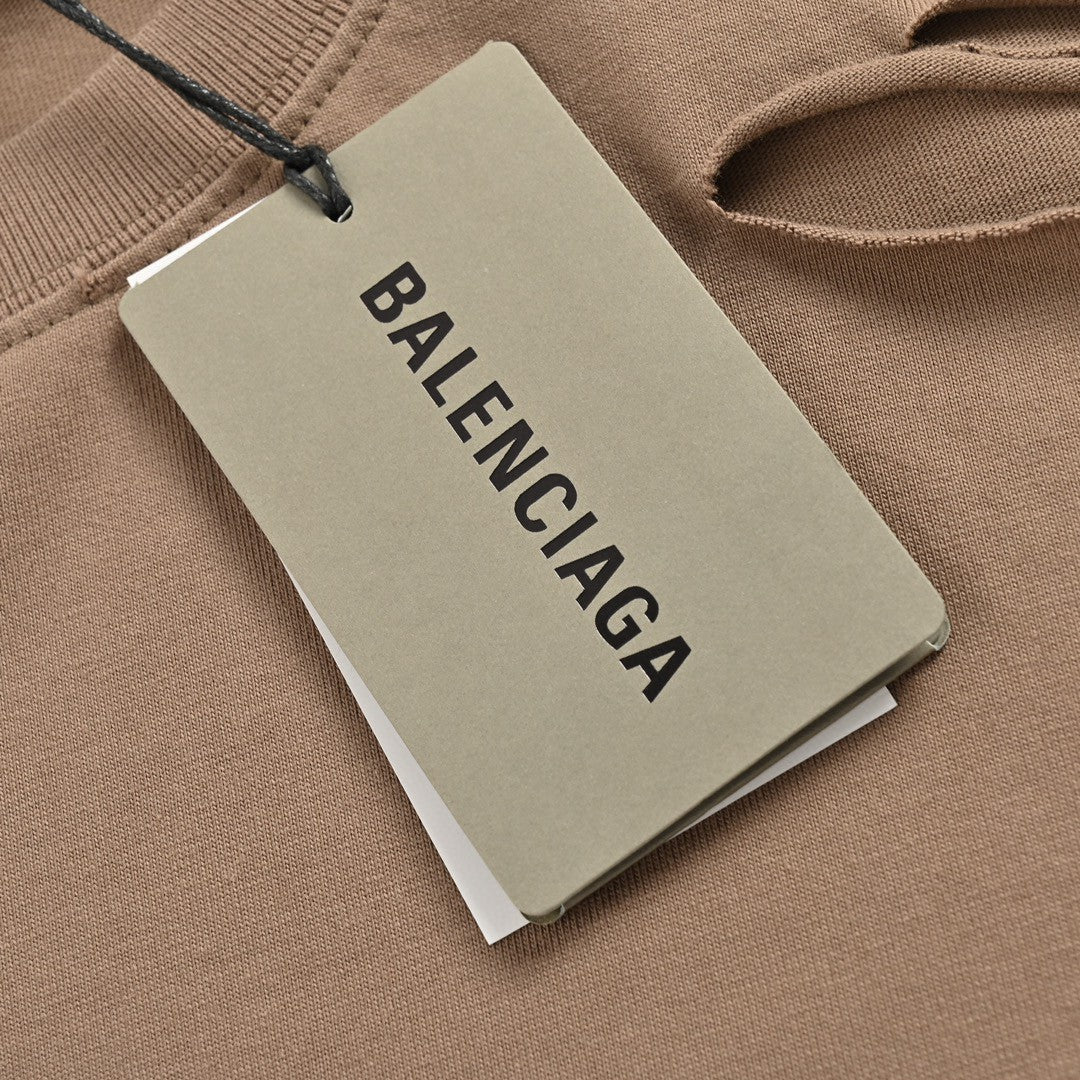 T-shirt Balenciaga à logo vieilli