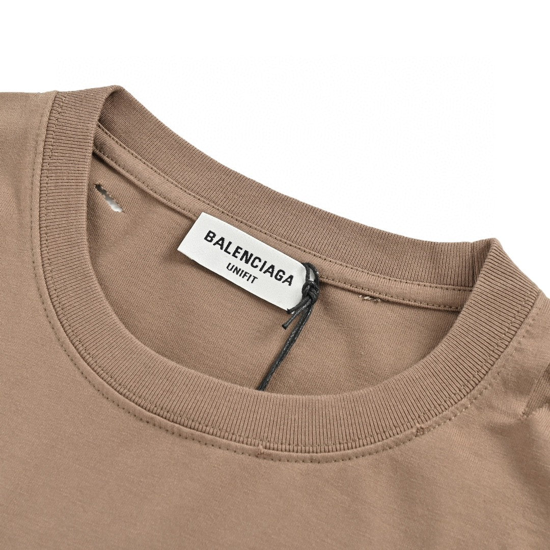 T-shirt Balenciaga à logo vieilli