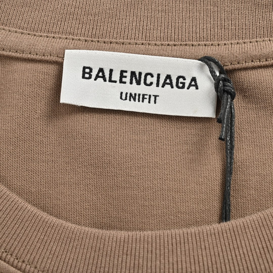 T-shirt Balenciaga à logo vieilli