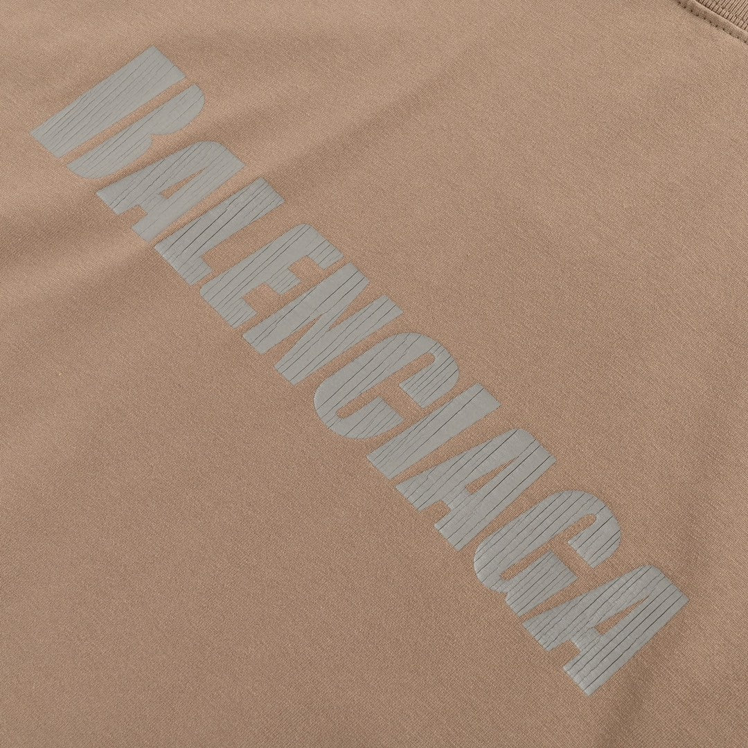 T-shirt Balenciaga à logo vieilli