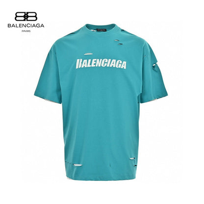 T-shirt Balenciaga à logo vieilli