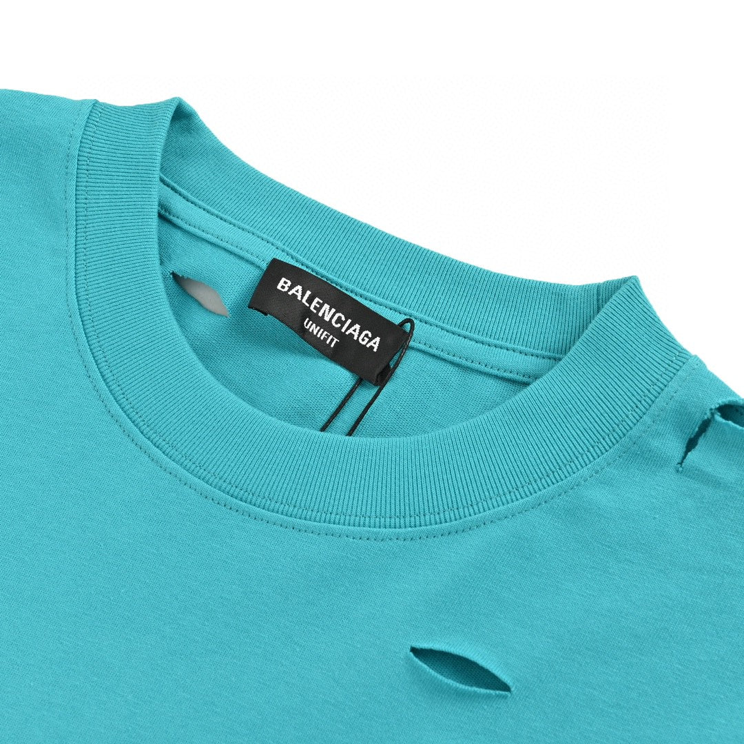 T-shirt Balenciaga à logo vieilli