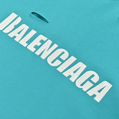 T-shirt Balenciaga à logo vieilli
