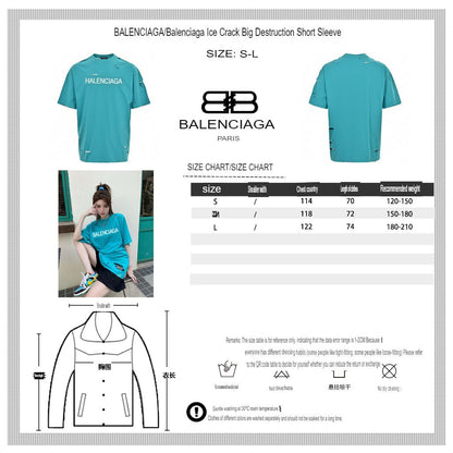 T-shirt Balenciaga à logo vieilli