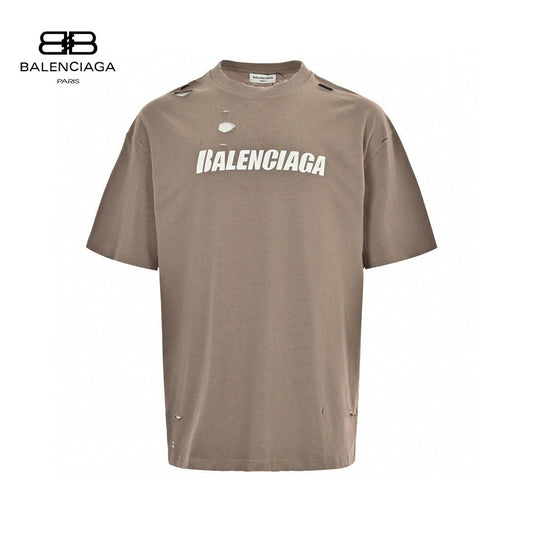 T-shirt Balenciaga à logo vieilli
