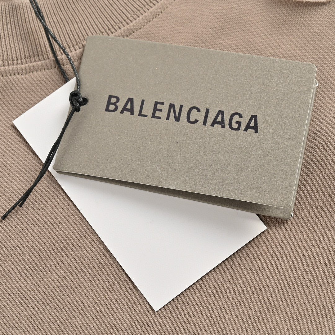 T-shirt Balenciaga à logo vieilli