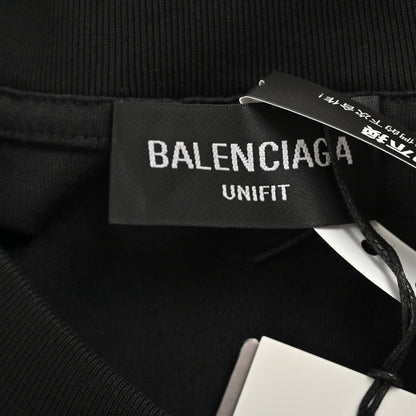 T-shirt Balenciaga à logo vieilli