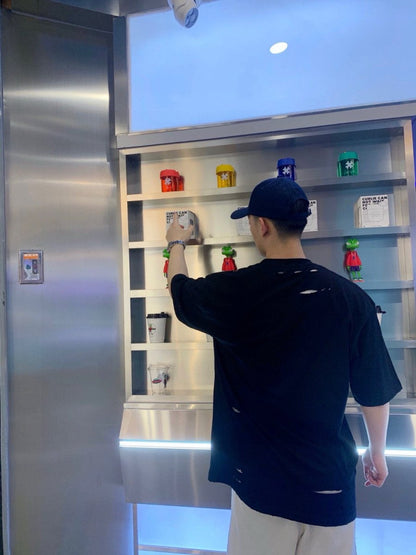 T-shirt Balenciaga à logo vieilli