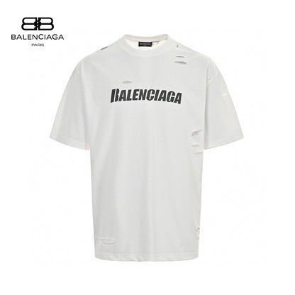 T-shirt Balenciaga à logo vieilli