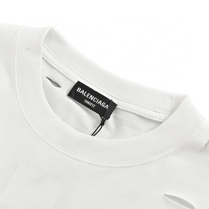 T-shirt Balenciaga à logo vieilli