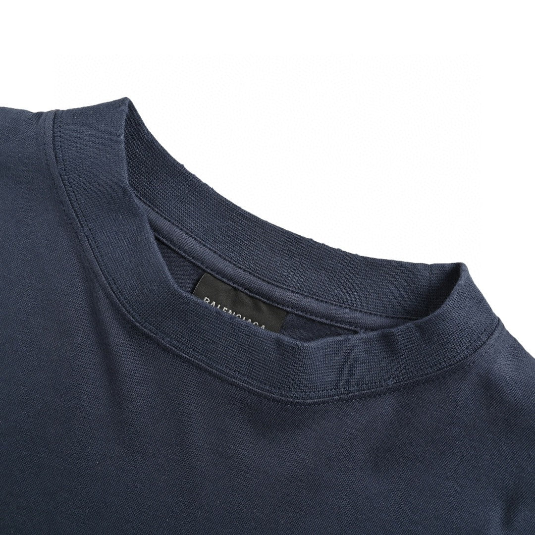 T-shirt Balenciaga à logo vieilli