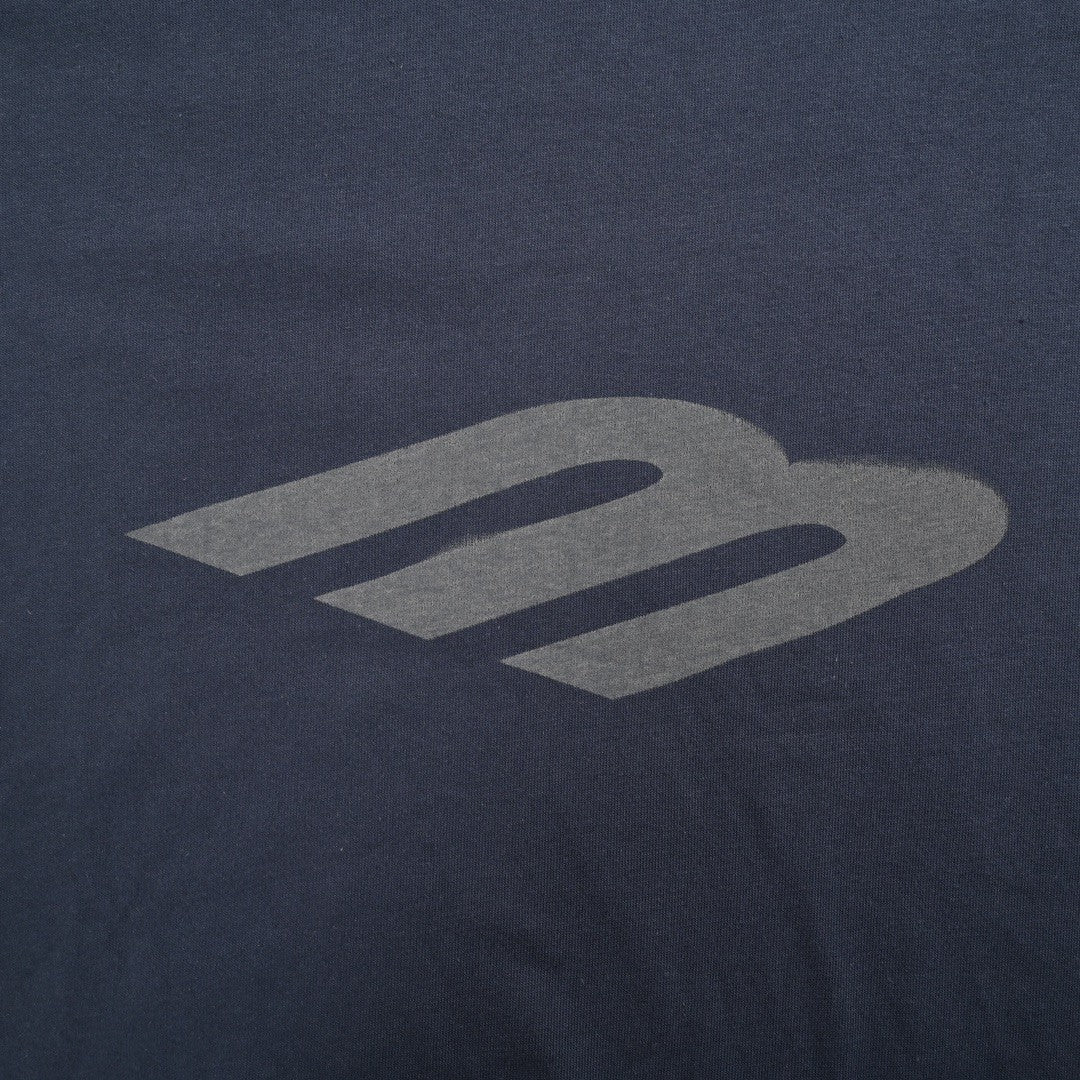 T-shirt Balenciaga à logo vieilli