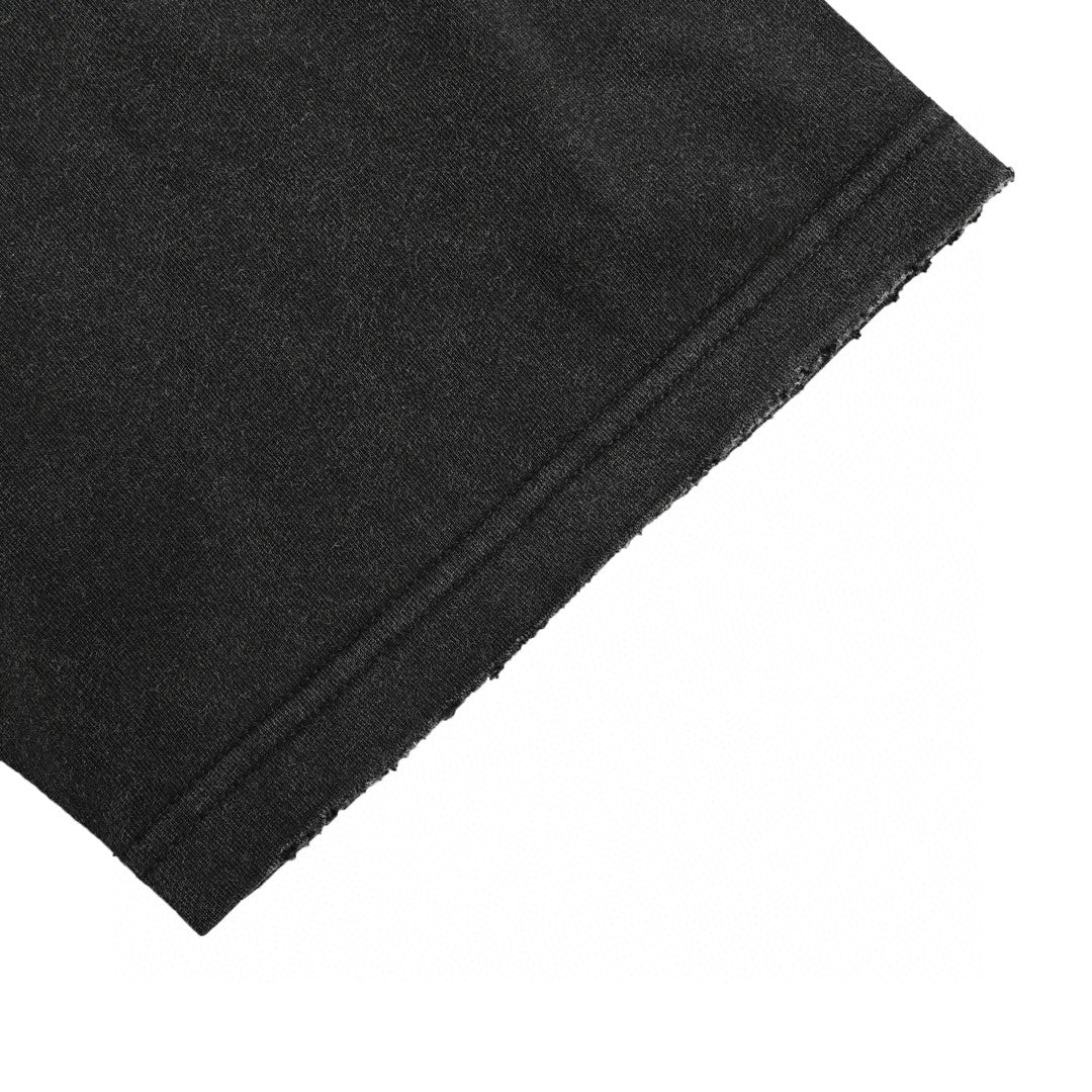 T-shirt Balenciaga à logo vieilli noir