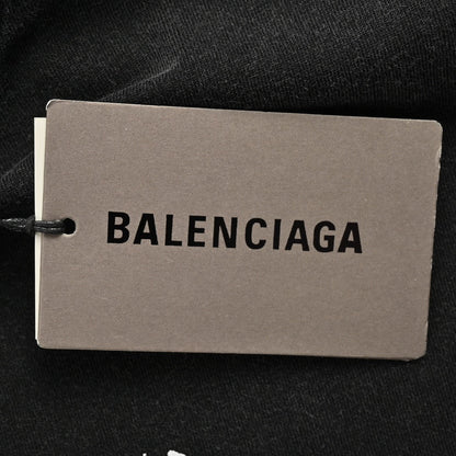 T-shirt Balenciaga à logo vieilli noir