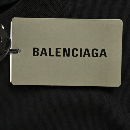 T-shirt Balenciaga à logo vieilli noir