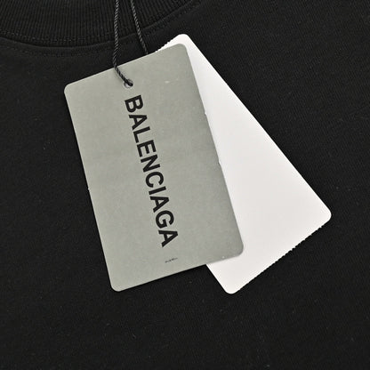 T-shirt Balenciaga à logo BB dégoulinant (noir)