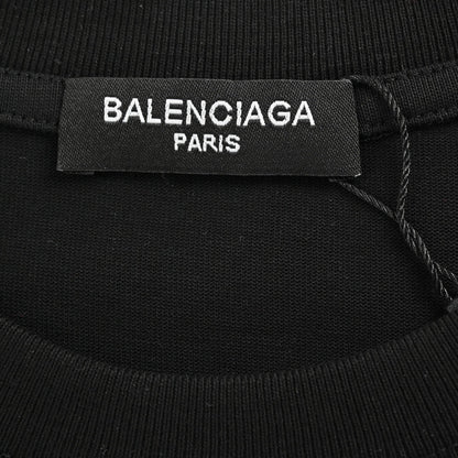 T-shirt Balenciaga à logo BB dégoulinant (noir)