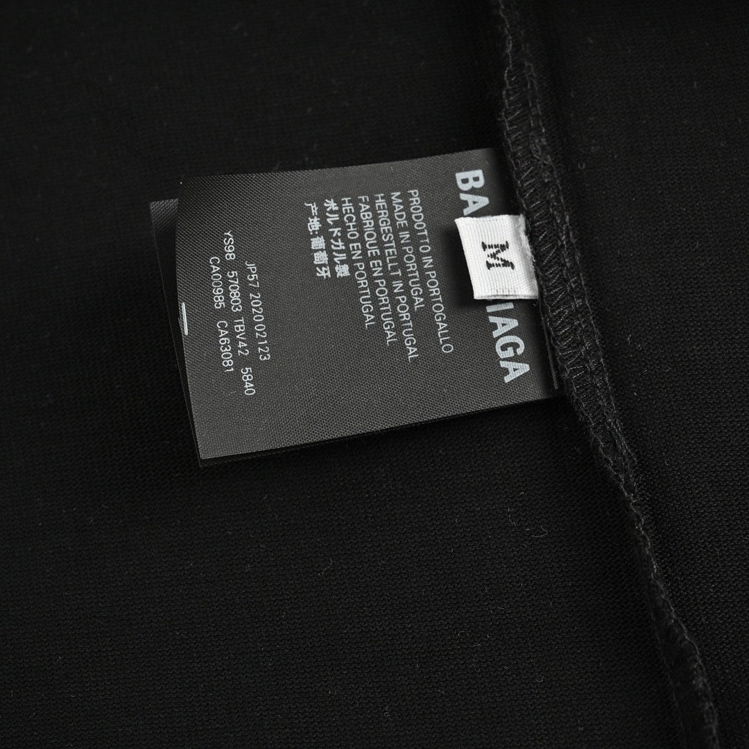 T-shirt Balenciaga à logo BB dégoulinant (noir)