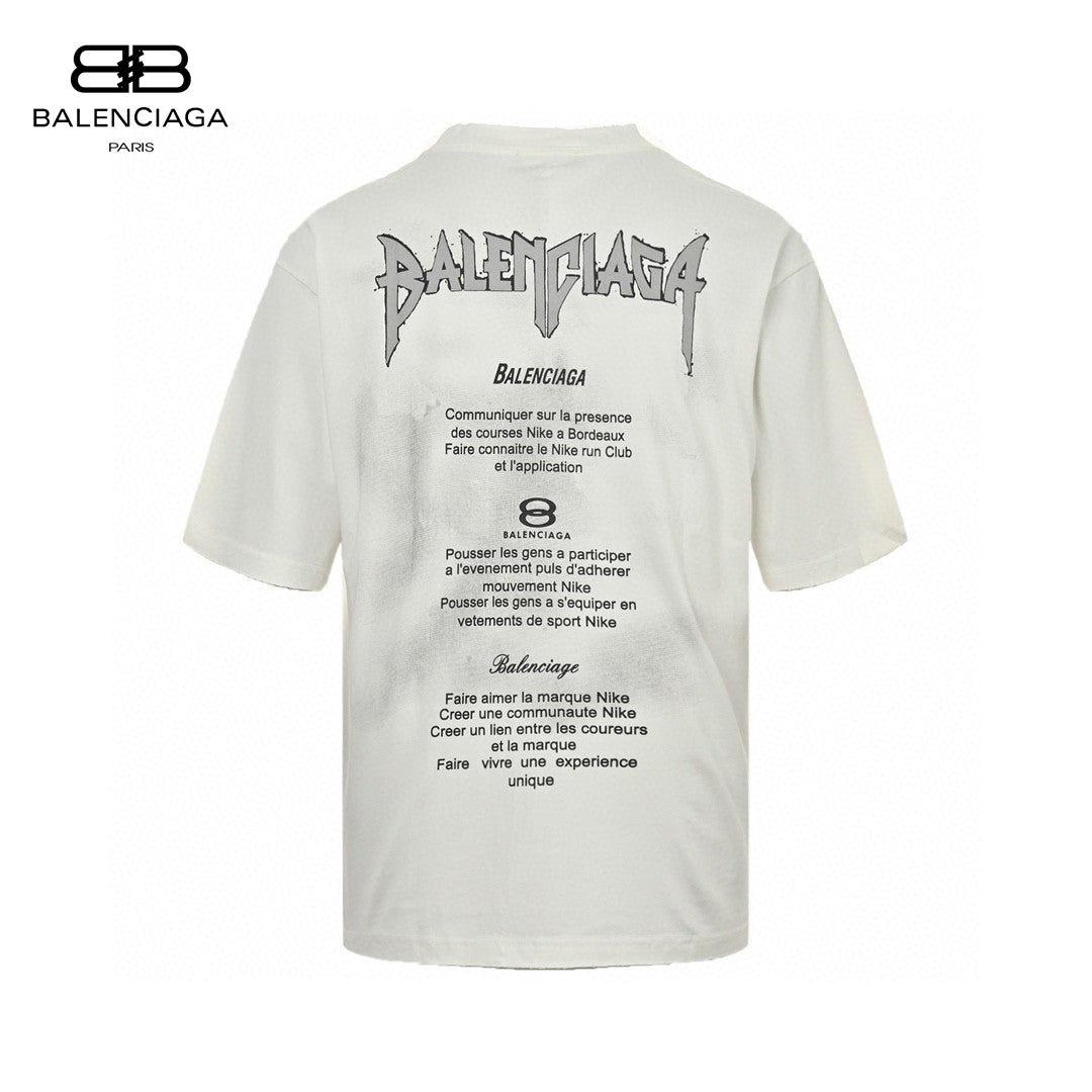 T-shirt Balenciaga à logo gothique (blanc)