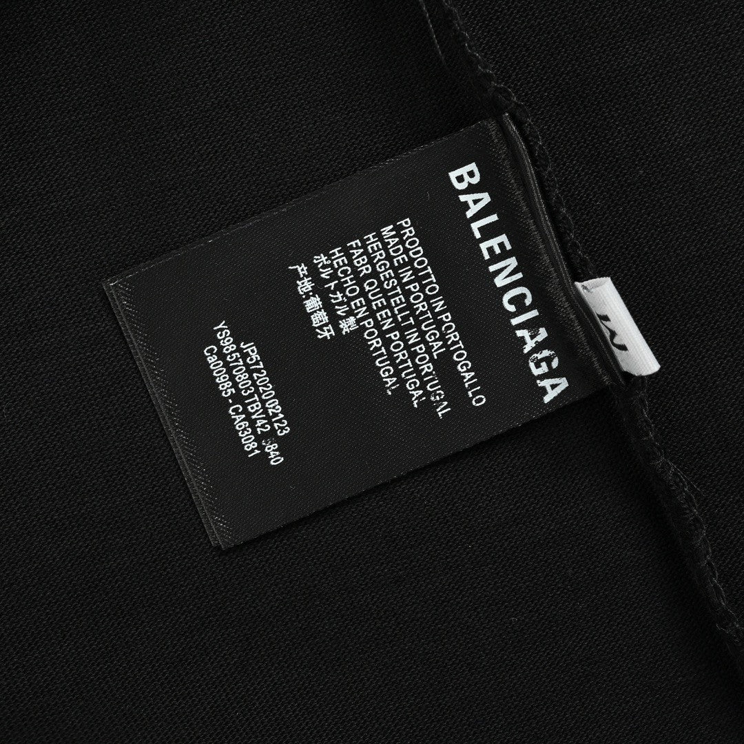 T-shirt noir Balenciaga à logo graffiti