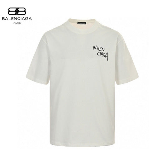 T-shirt blanc Balenciaga à logo graffiti