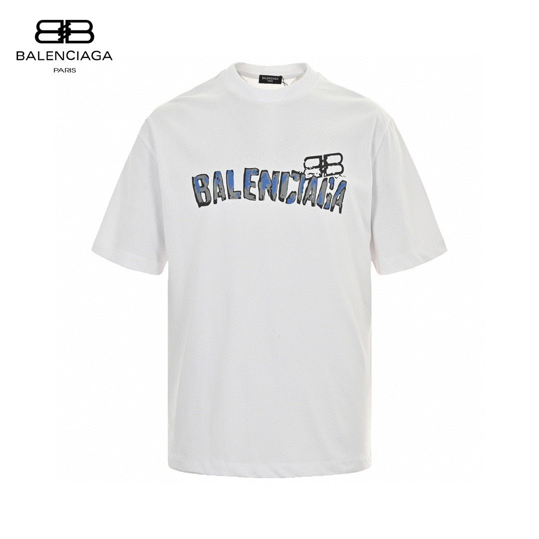 T-shirt Balenciaga à logo graphique (blanc)