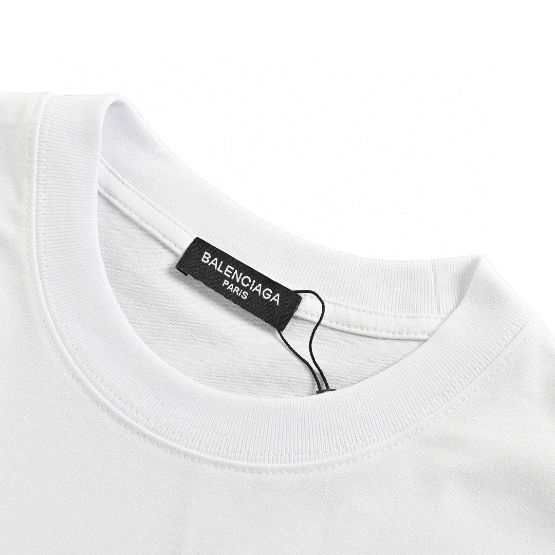 T-shirt Balenciaga à logo graphique (blanc)