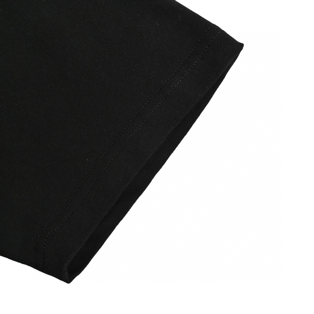 T-shirt noir Balenciaga à logo graphique multicolore