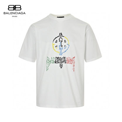 T-shirt Balenciaga multicolore à logo graphique
