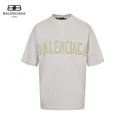 T-shirt Balenciaga à logo pastel blanc cassé