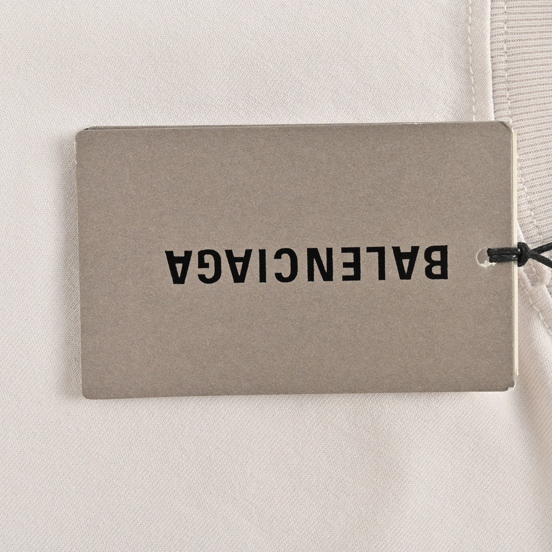 T-shirt Balenciaga à logo pastel blanc cassé