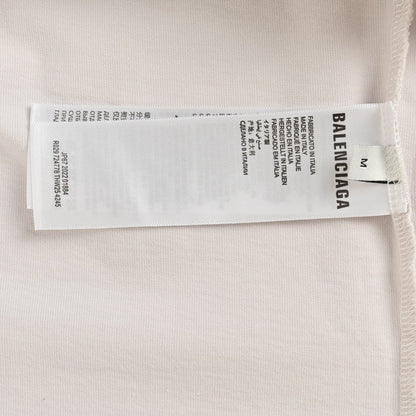 T-shirt Balenciaga à logo pastel blanc cassé
