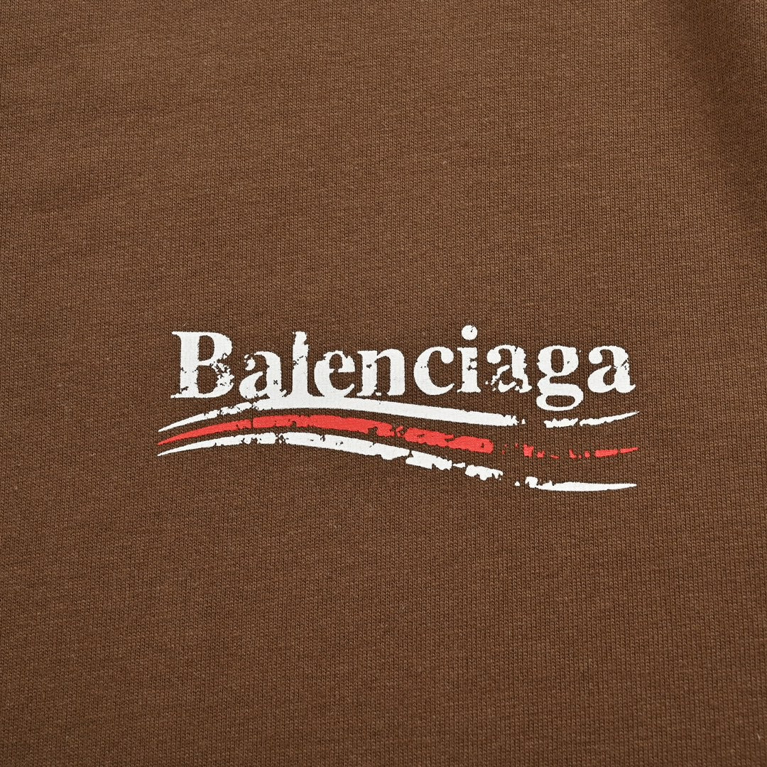 T-shirt Balenciaga pour campagne politique (marron)