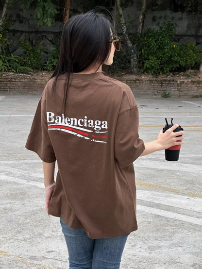 T-shirt Balenciaga pour campagne politique (marron)