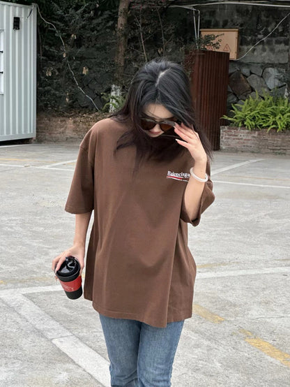 T-shirt Balenciaga pour campagne politique (marron)