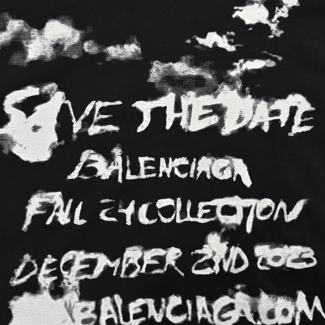 T-shirt noir Balenciaga Save the Date