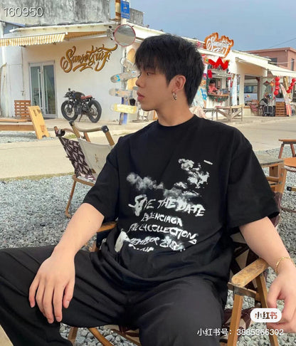 T-shirt noir Balenciaga Save the Date