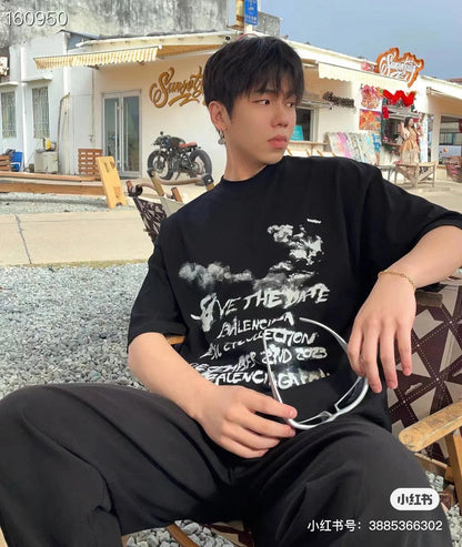 T-shirt noir Balenciaga Save the Date