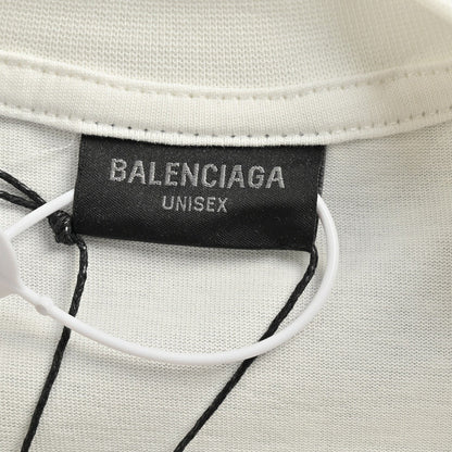 T-shirt Balenciaga à logo imprimé fumée (blanc)
