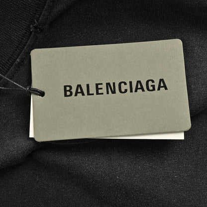 T-shirt Balenciaga à logo peint à la bombe (noir)