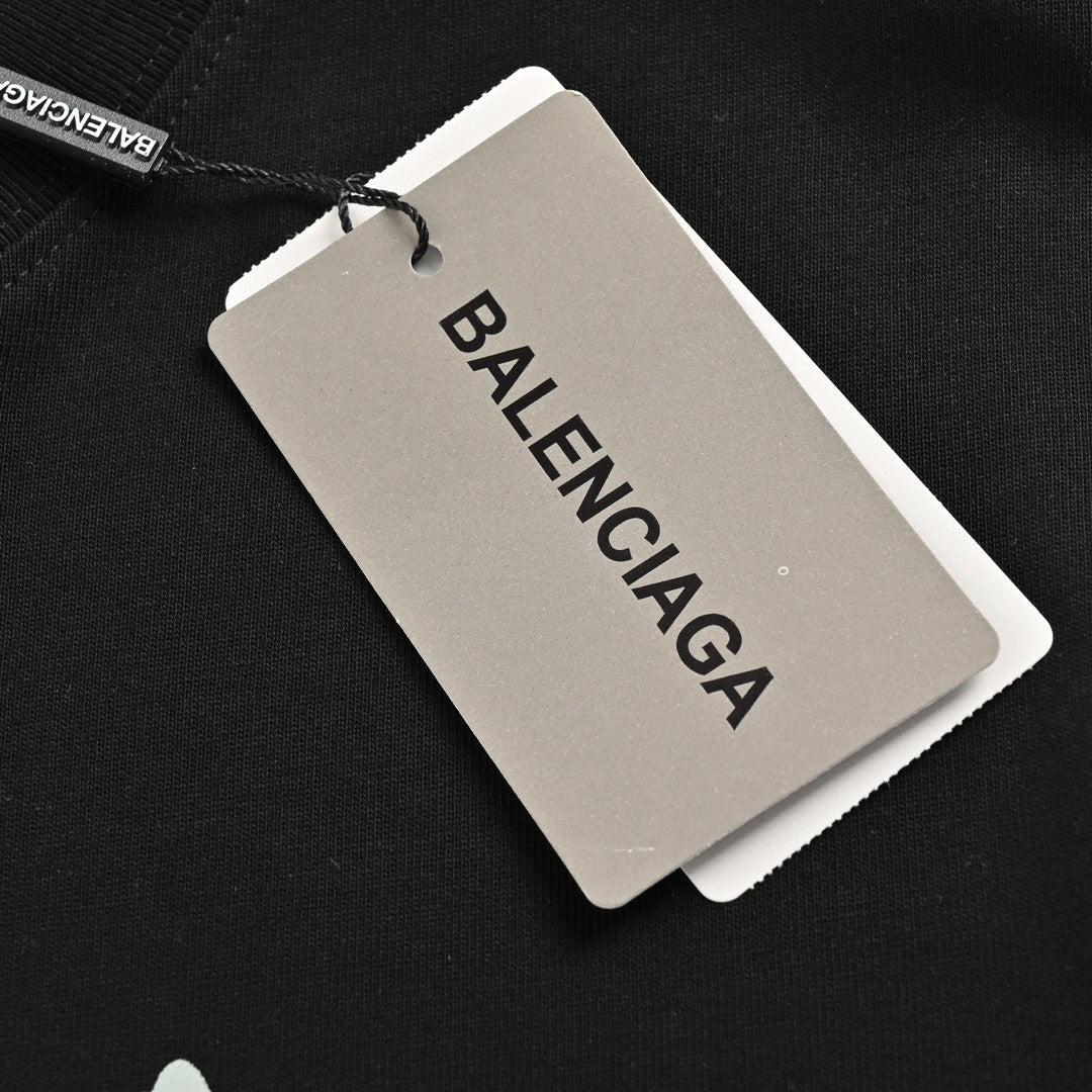 T-shirt Balenciaga à motif étoile noir