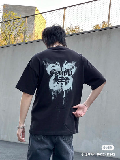 T-shirt Balenciaga à motif étoile noir