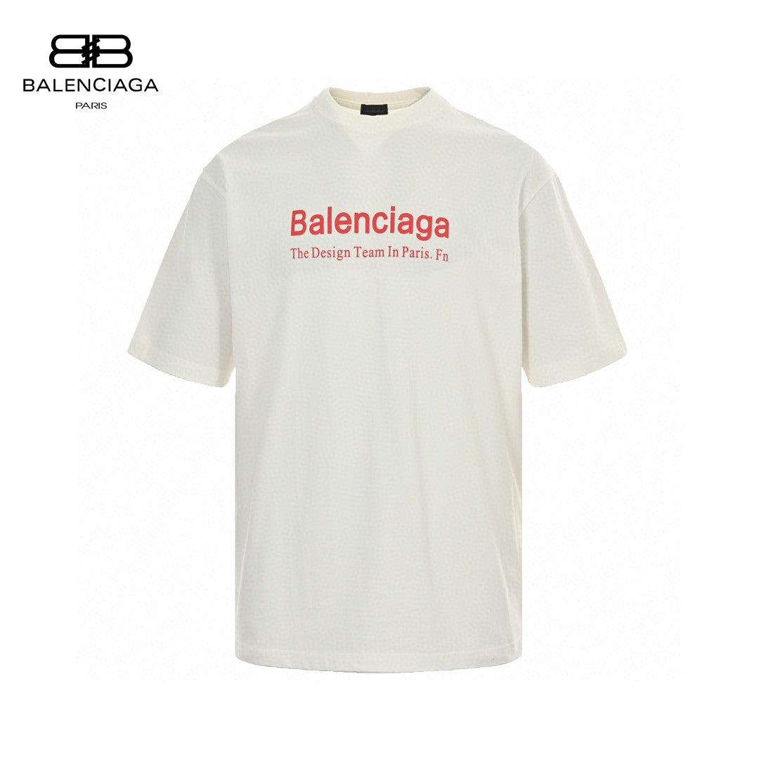 T-shirt Balenciaga à logo pochoir (blanc)