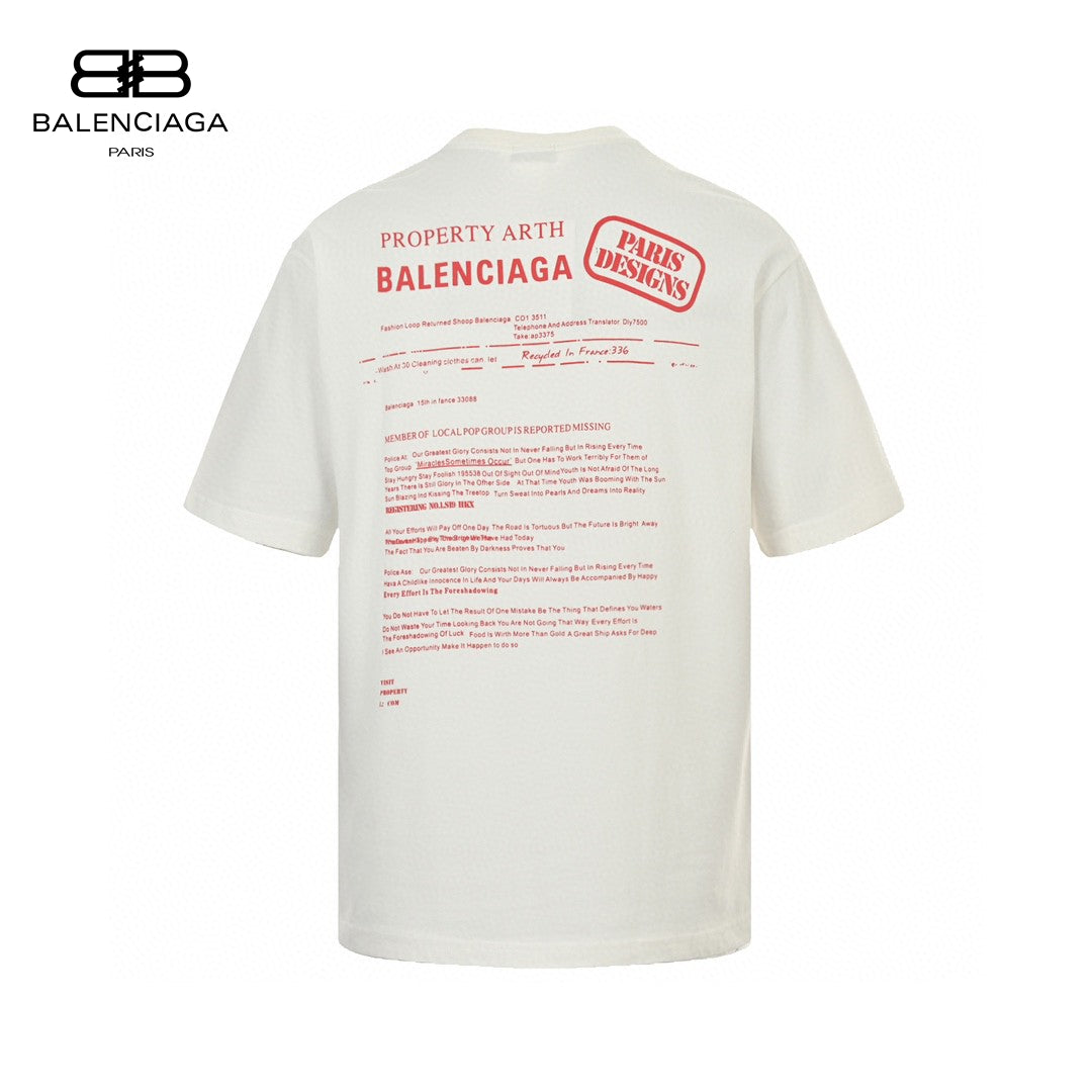 T-shirt Balenciaga à logo pochoir (blanc)