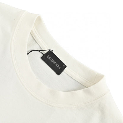 T-shirt Balenciaga à logo pochoir (blanc)