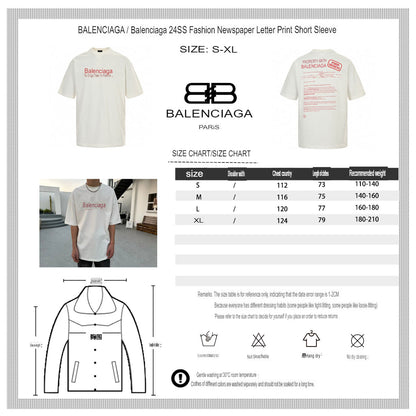 T-shirt Balenciaga à logo pochoir (blanc)