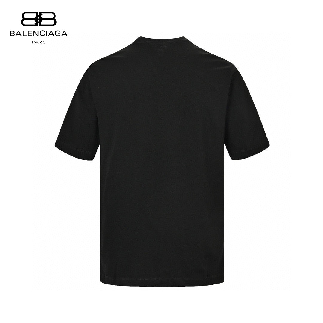 T-shirt Balenciaga à logo ruban (noir)