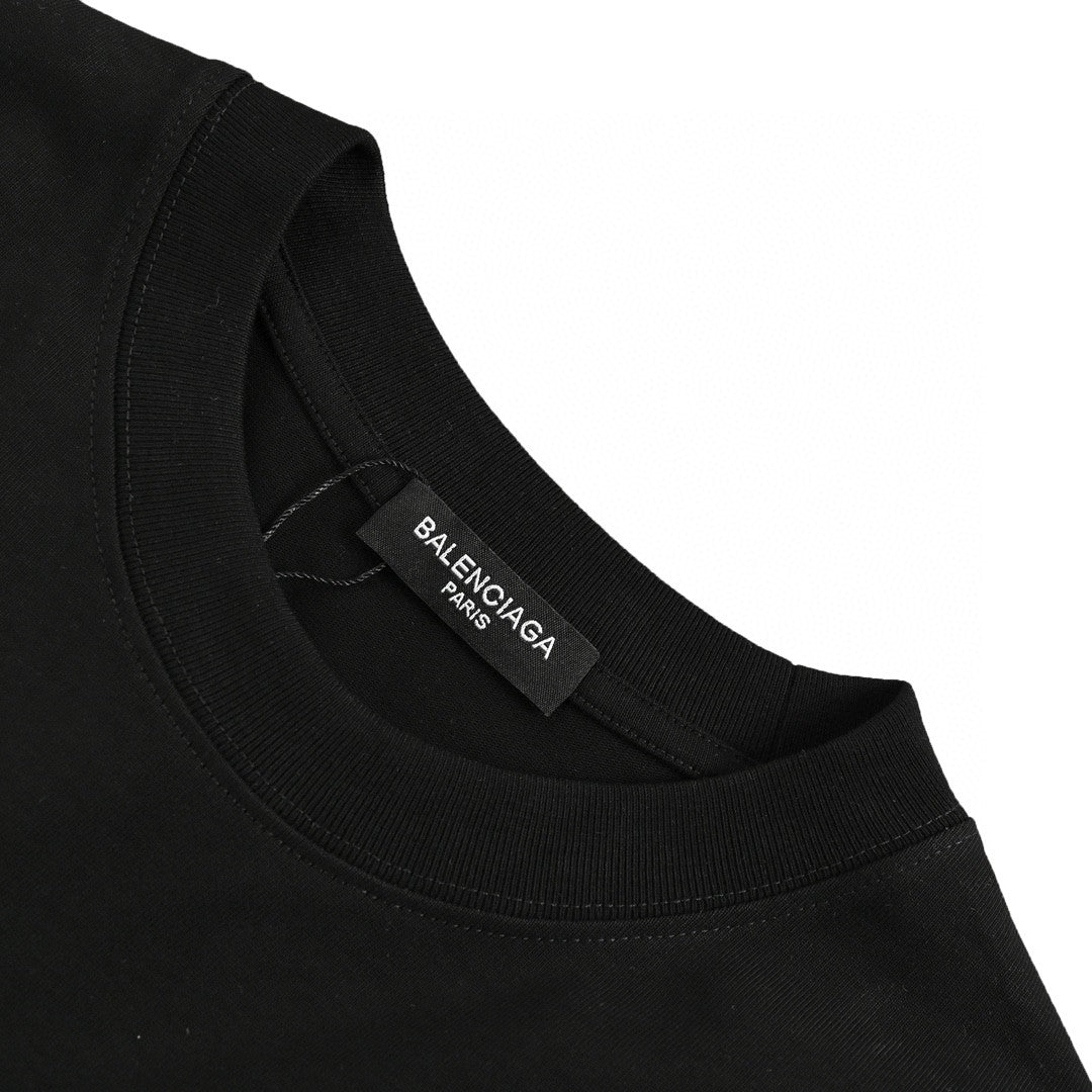 T-shirt Balenciaga à logo ruban (noir)