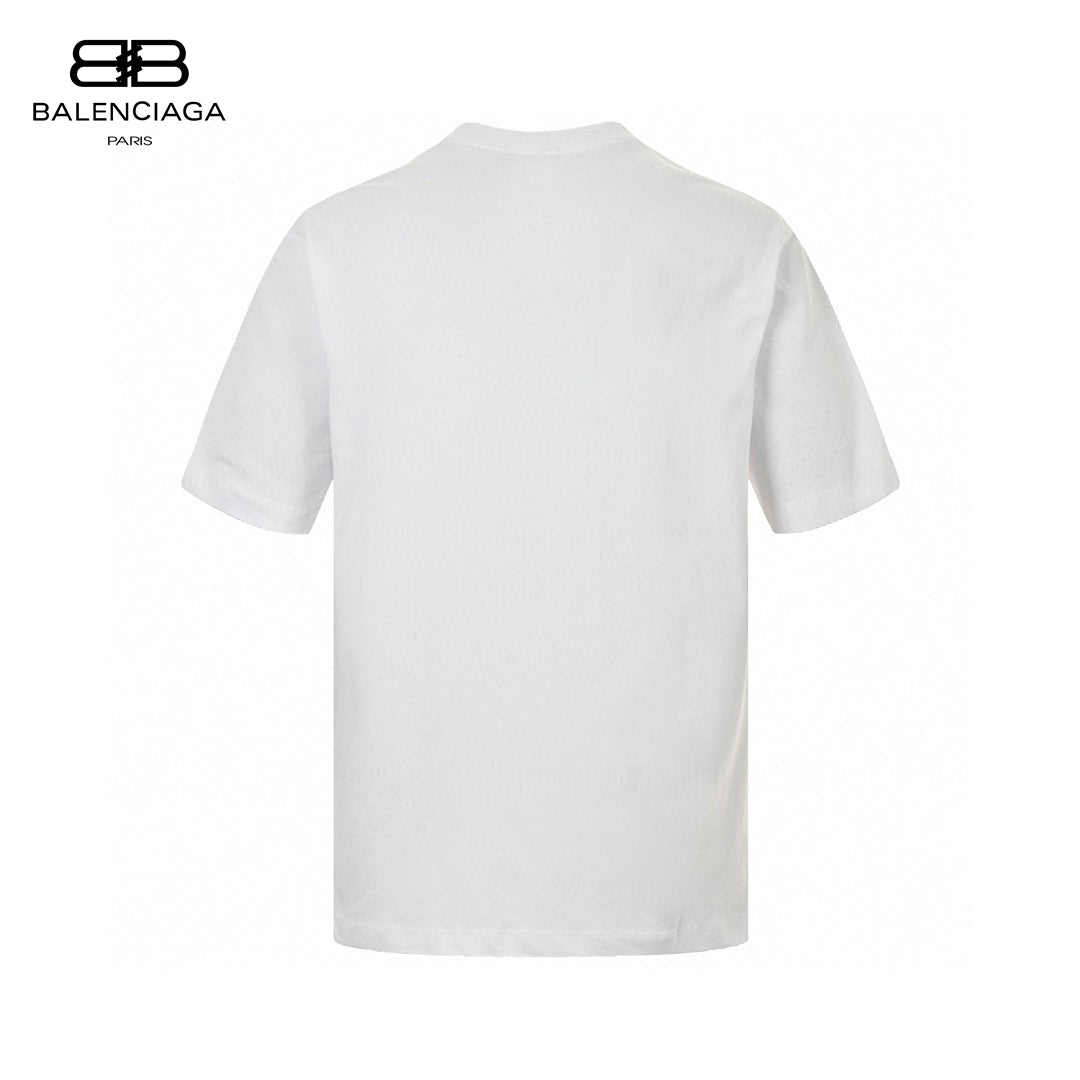 T-shirt Balenciaga à logo ruban (blanc)